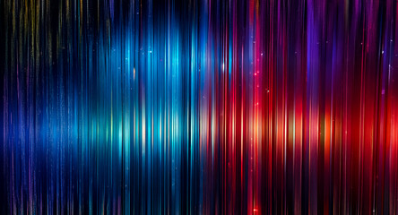 Wall Mural - abstract vivid background with vertical lines in blue, yellow, red, and orange. light streaks create