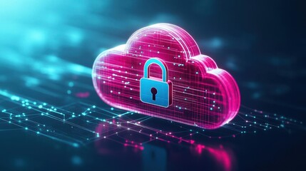 Aufkleber - Abstract illustration of cloud security services