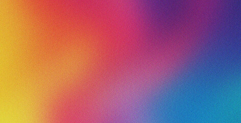 Canvas Print - cyan pink yellow noise background gradient grainy for art product design and social media banner pos