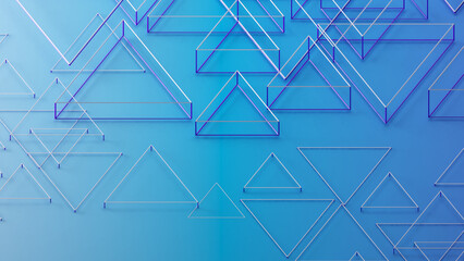 Wall Mural - abstract geometric background shapes colour triangle in relief, both high and low used to add differ
