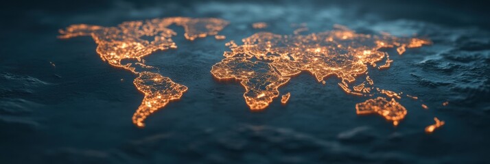 Aufkleber - Illuminating Global Connectivity Geospatial Network Visualization of Digital Infrastructure, Economic Pathways, and Strategic Market Interactions in 8K Ultra-Resolution