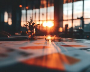 Poster - Golden Hour Crisis Management Immersive Disaster Readiness Training with Cinematic Sunset Lens Flare - Resilient Workplace Learning Ecosystem