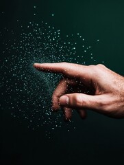 Aufkleber - Transformative Digital Interaction AI-Powered Gesture Control with Quantum-Inspired Particle Visualization for Innovative Tech Storytelling and Next-Gen User Experience Design