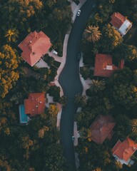 Poster - Sustainable Urban Planning Aerial Drone Vision of Modern Residential Neighborhood Integrating Green Infrastructure and Intelligent Community Design