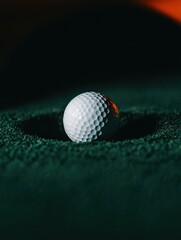 Aufkleber - Precision Performance Golf Minimalist Green Landscape Showcasing Premium Ball Texture - Elite Sports Marketing and Lifestyle Brand Imagery
