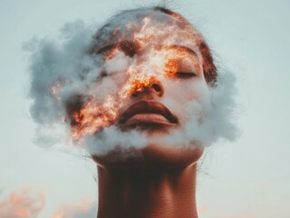 Poster - Ethereal Neuroplasticity Transformative Mind-Body Wellness Visual for Gen Z Mental Health Mindfulness and AI-Enhanced Emotional Intelligence Branding