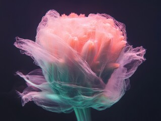 Aufkleber - Ethereal Botanical Dreamscape Translucent Floral Fusion in Holographic Soft Focus - Wellness Design Trends for Mindful Digital Aesthetics