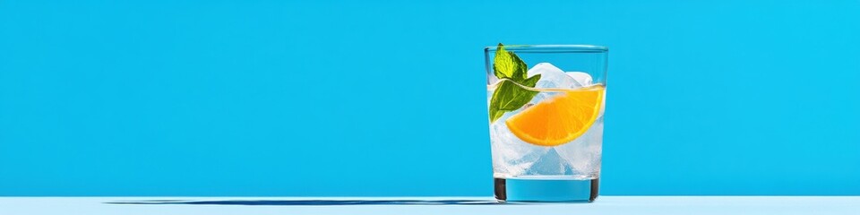 Aufkleber - Minimalist Gin and Tonic Mixology Vibrant Art Deco-Inspired Cocktail Capturing Modern Beverage Aesthetics for Premium Spirits Marketing
