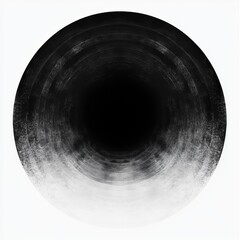 Poster - Abstract Circular Gradient: A Descent into Darkness with Subtle Textures and Stark Contrast