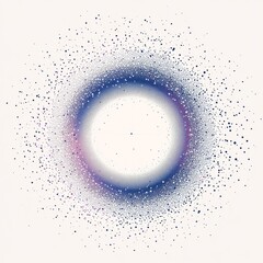 Fototapete - Cosmic Circle: A Nebula of Particles Forming a Ring of Light and Shadow on a White Background, Abstract and Dreamy 