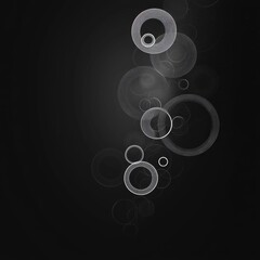 Leinwandbilder - Elegant Circular Design: A Contemporary Abstract Composition in Black and White with Textured Patterns
