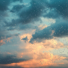 Wall Mural - sunset in the sky