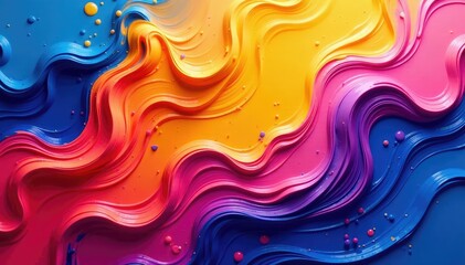 Wall Mural - abstract swirling paint textures in vibrant hues , surface, fluid, texture