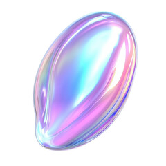 Wall Mural - a study of an iridescent blob: exploring the hypnotic beauty and unique form of a translucent, color