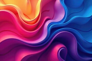 Wall Mural - Vibrant, flowing pattern, ideal for website banners, bold, flowing