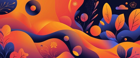 Orange smooth gradient vector pattern abstract design illustration background