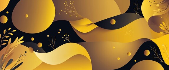 Yellow to gold gradient vector pattern abstract design illustration background