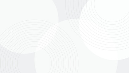 Aufkleber - White geometric abstract background overlay oval shape lines. geometric circle shape lines