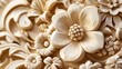 © Jeeranun - Detailed Floral Carvings in Wood with Intricate Patterns and Design