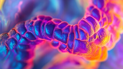Wall Mural - a vibrant, abstract representation of interconnected forms. the swirling hues convey energy and moti