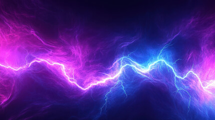 Wall Mural - Abstract purple and blue lightning background