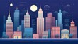 © Stefan Schurr - Real estate lifestyle, abstract illustration of a cityscape at night