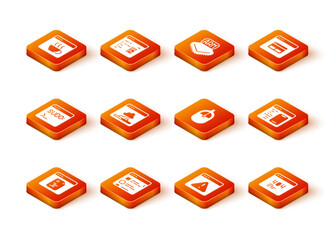 Wall Mural - set software, browser files, code terminal, cloud technology data transfer, with exclamation mark, c