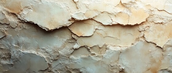Aufkleber - Neutral Beige Stone Texture Abstract Art Minimalist Design Rough and Smooth Surface Earthy Warm Tones