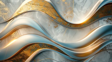 Wall Mural - Elegant white and gold marble. The perfect backdrop for your next project.