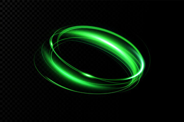 Fototapete - Green neon ring. Glowing circle. Glow effect. Round light frame. abstract light lines of movement and speed. Abstract light lines of movement and speed. light green ellipse.	
