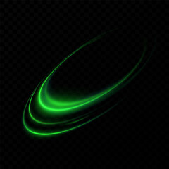 Fototapete - Green neon ring. Glowing circle. Glow effect. Round light frame. abstract light lines of movement and speed. Abstract light lines of movement and speed. light green ellipse.	