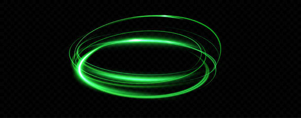 Leinwandbilder - Green neon ring. Glowing circle. Glow effect. Round light frame. abstract light lines of movement and speed. Abstract light lines of movement and speed. light green ellipse.	