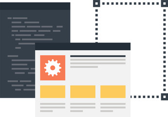 Web Development flat web icon concept