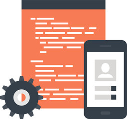 App Development flat web icon concept