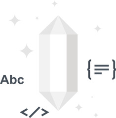 Clean Code flat web icon concept