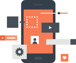 Application Development flat web icon concept