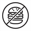 © Tanvir Khan - No burger eat icon Outline no burger eat vector icon for web design