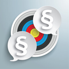 Wall Mural - Target 2 Round Speech Bubbles Paragraph