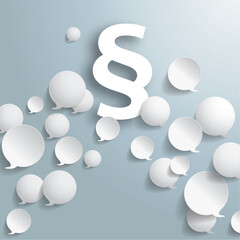 Wall Mural - White Round Speech Bubbles Paragraph