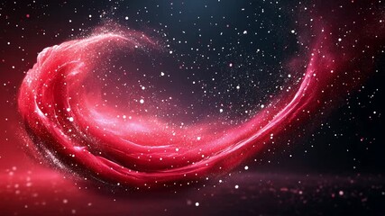 Wall Mural - abstract cosmic swirl with vibrant red hues