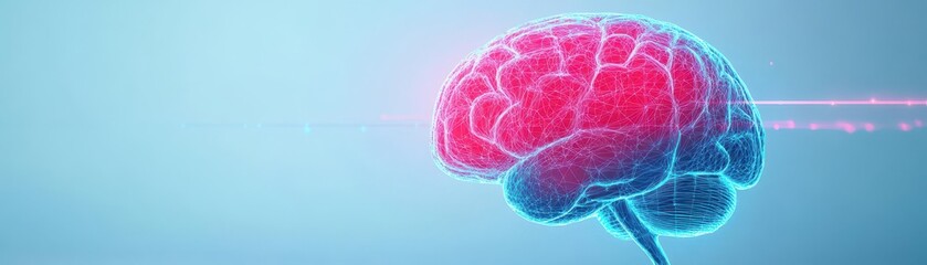 Fototapete - Intricate human brain with detailed anatomy illustrating neurons and synapses in a realistic and scientific style