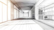© john - Home architecture interior project building or renovation refurbishment and restoration contractor service, mixed realistic and structural drawing wireframe line as wide banner