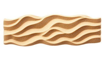 Wall Mural - layered sand texture with wavy pattern, cut out transparent