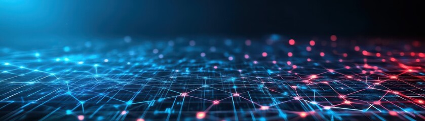 Fototapete - Intricate network of interconnected lines forming a complex web of relationships for data communication and interaction