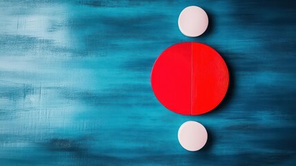 Leinwandbilder - Two colorful pings on a vibrant blue background creating a fun and playful visual experience for all ages