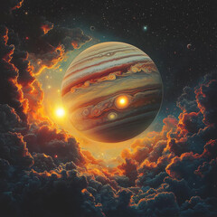 Wall Mural - realistic cosmos celestial landscapes. breathtaking view of realistic cosmos featuring celestial lan