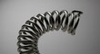 © Sutyono - Coiled Metal Spring Close-up on Gradient Background Industrial Part