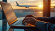 © bytechic - Remote Work at Airport During Sunset