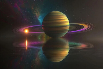 Wall Mural - realistic cosmos celestial landscapes. stunning realistic depiction of celestial landscapes showcase