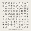 © Bruna Saraiva - Hand drawing cute icon set. Vector.